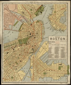 Guide map of Boston