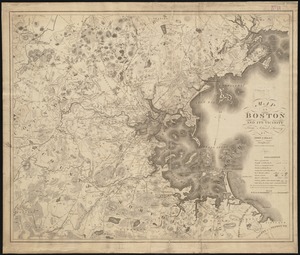 Map of Boston and its vicinity from actual surveys