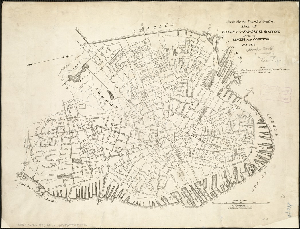 Plan of wards 6, 7, 8, 9, 10 and 12, Boston