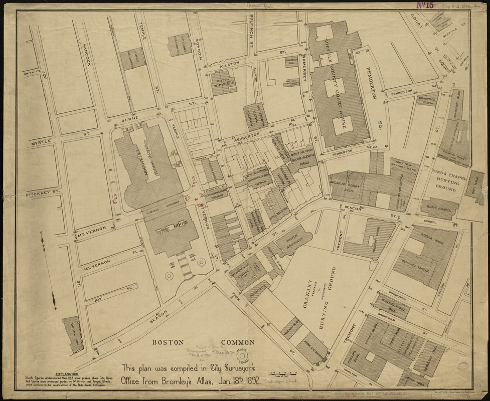 [Plan of the State House grounds and the adjacent district]