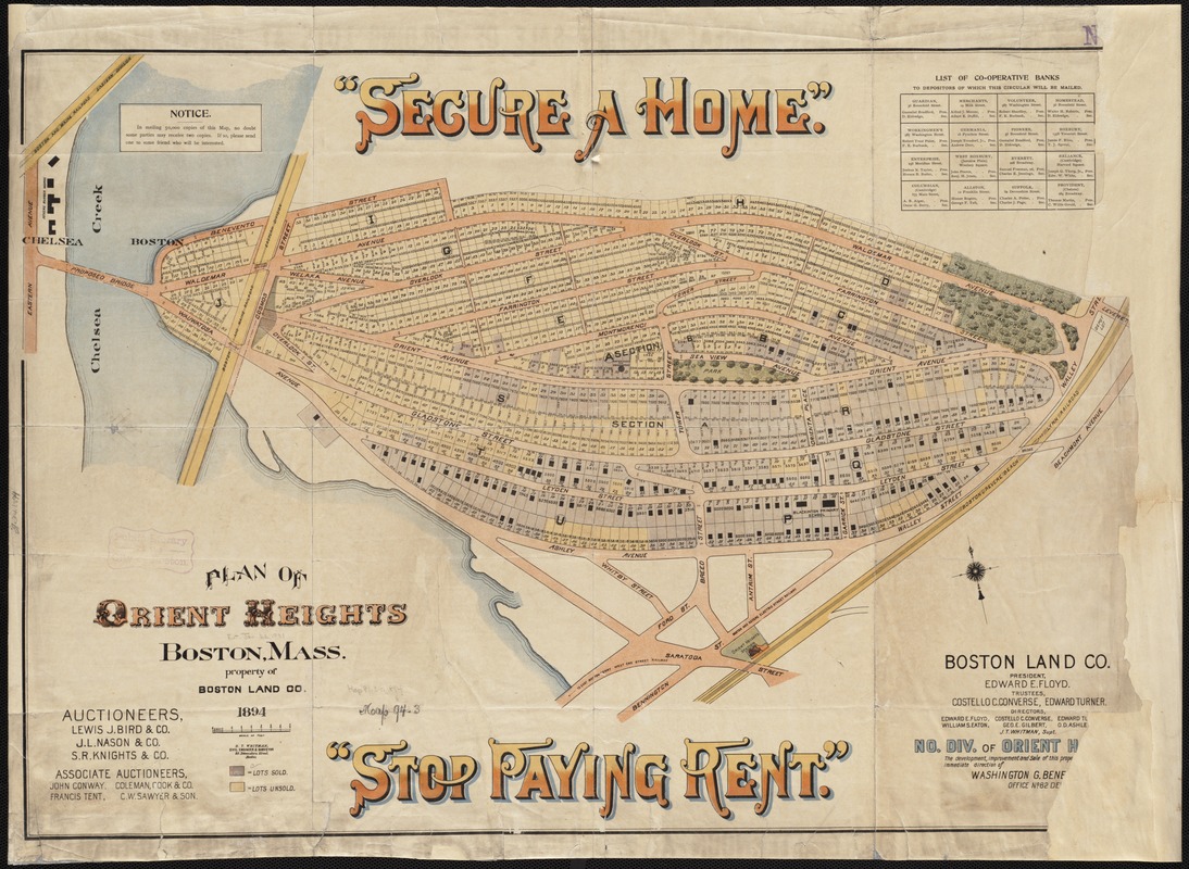 Plan of Orient Heights, Boston, Mass