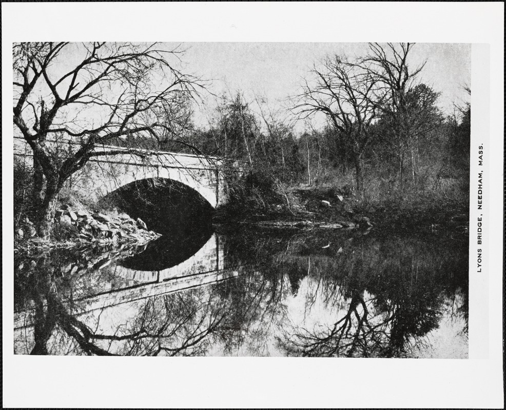 "Lyons Bridge, Needham, Mass." on Greendale Avenue