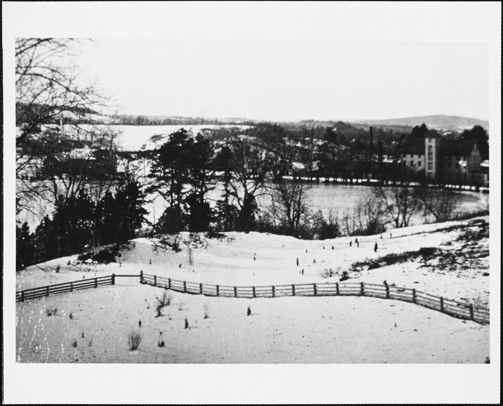 Looking northeast across Rosemary Lake, Carter Mill #2 on the right, Needham Mass.