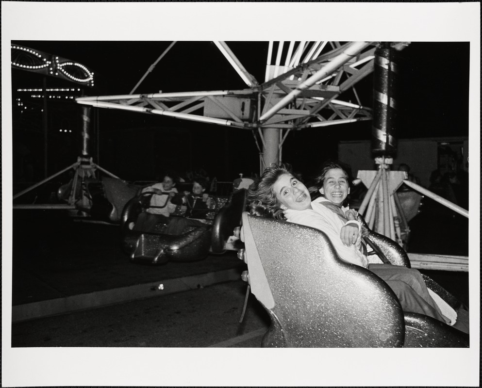 Kids on amusement ride