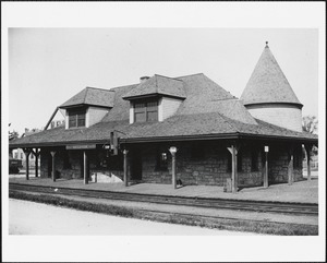 Railroad station, Needham Square