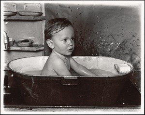 Child taking bath