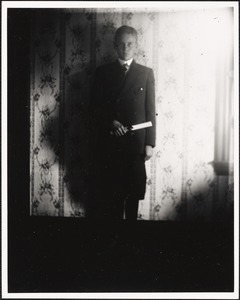 Portrait, boy with diploma