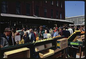 Outdoor food market at Haymarket Square