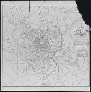 Map of the city of Lawrence and vicinity