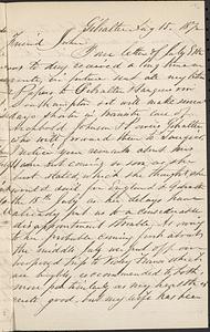 Letter from Thomas F. Cordis to John D. Long, August 15, 1872