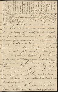 Letter from Zadoc Long to John D. Long, April 13, 1869