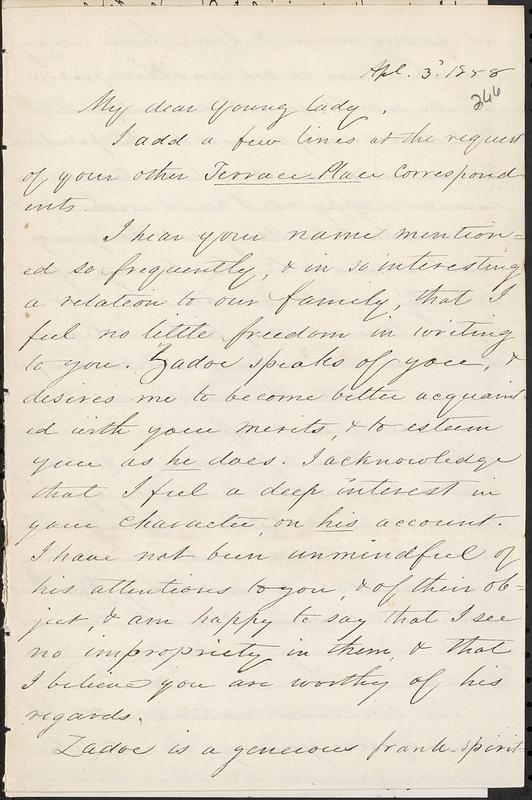 Letter from Zadoc Long to John D. Long, May 26, 1867