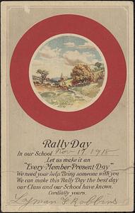 Rally Day reminder November 17, 1918