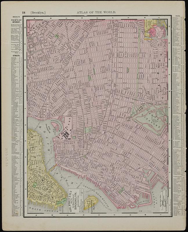 Rand McNally & Co.'s map of the southern portion of New York City ; Rand McNally & Co.'s map of the main portion of Brooklyn