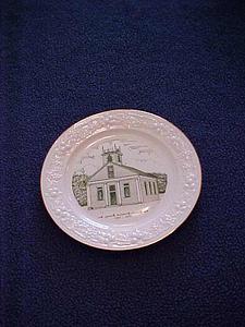Decorative plate with a church design