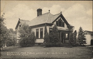 Southwick Free Public Library - established 1892 - Southwick, Mass.