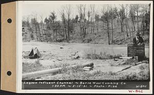 Barre Wool Combing Co. Ltd., showing channel followed by lagoon influent at inlet pipe, Barre, Mass., 1:30 PM, May 15, 1935