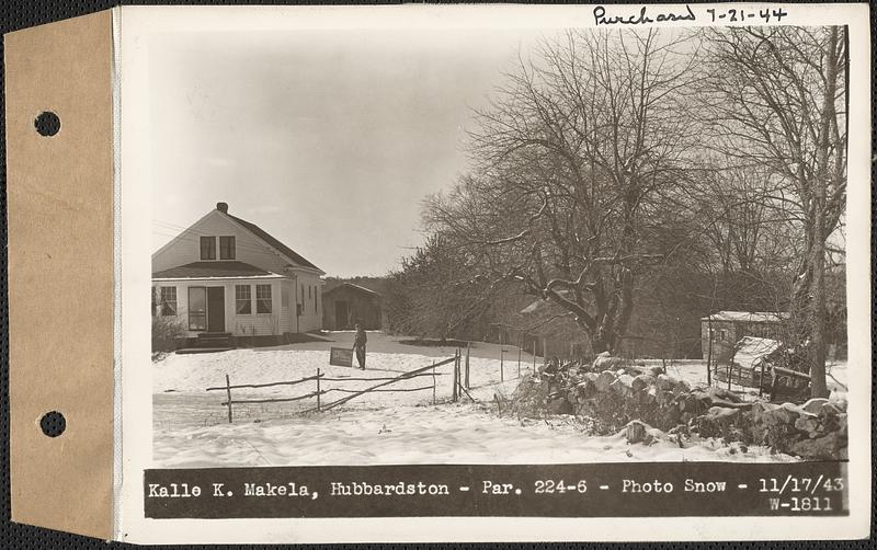 Kalle K. Makela, house, Hubbardston, Mass., Nov. 17, 1943 Purchased