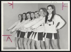 Thomas College. Waterville, Me. 04901. Cheerleaders 1970-71.