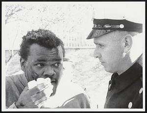 Harold Hector, at Old West Church Anti-Draft Demonstration.