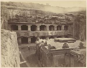 View of the Dashavatara temple, cave 15, Ellora Caves, India