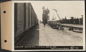 Contract No. 85, Manufacture and Delivery of Precast Concrete Steel Cylinder Pipe, Southborough, Framingham, Wayland, Natick, Weston, concrete mixer, Natick, Mass., May 29, 1939