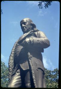 Statue of Benjamin Franklin outside Old City Hall, Boston