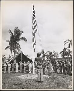 The American colors were raised on Guam July 27, 1944 for the first time since December 11, 1941, when the Japanese occupied this historic island