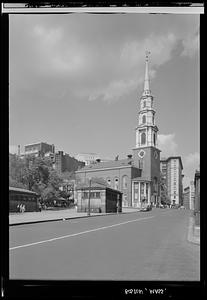 Park Street Church in summer, Boston