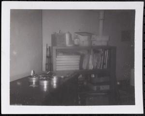 View of a table and shelf