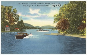 The Narrows, between Third and Fourth Lakes, Old Forge, N. Y. Adirondack Mts.