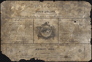 Children's celebration, July 4th, 188[?]