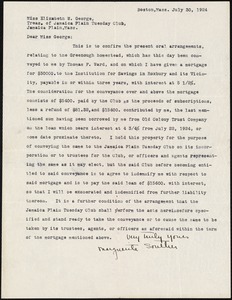 [Letter] 1924 July 30, Marguerite Souther to Elizabeth W. George, Jamaica Plain