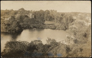 Mill Pond 1910, with the William Marston house, later Dr. Higgin's Redwing