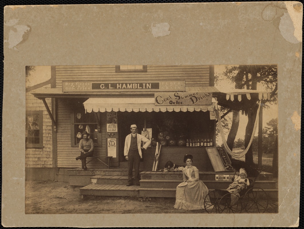 Hamblin's grocery store. Lewis Nelson Hamblin, owner (1849-1932 ...