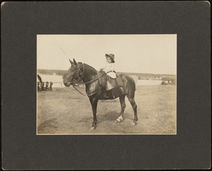 Marian Lovell, age 4 on horseback