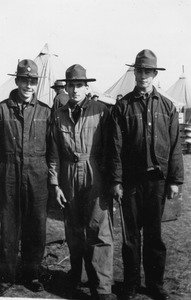 WW2I soldiers at Camp Edwards. Charles Hamblin, Braddock Childs, Seth Hamblin