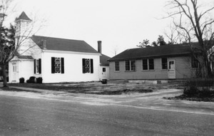 First expansion of the church, adding a surplus Army barracks from Camp Edwards to the west end for a large meeting hall and kitchen. Another addition was built in 1993
