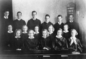 Methodist church choir members