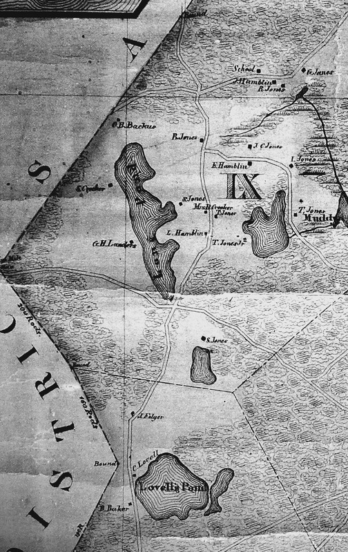 Map of western part of Marstons Mills, known as Newtown