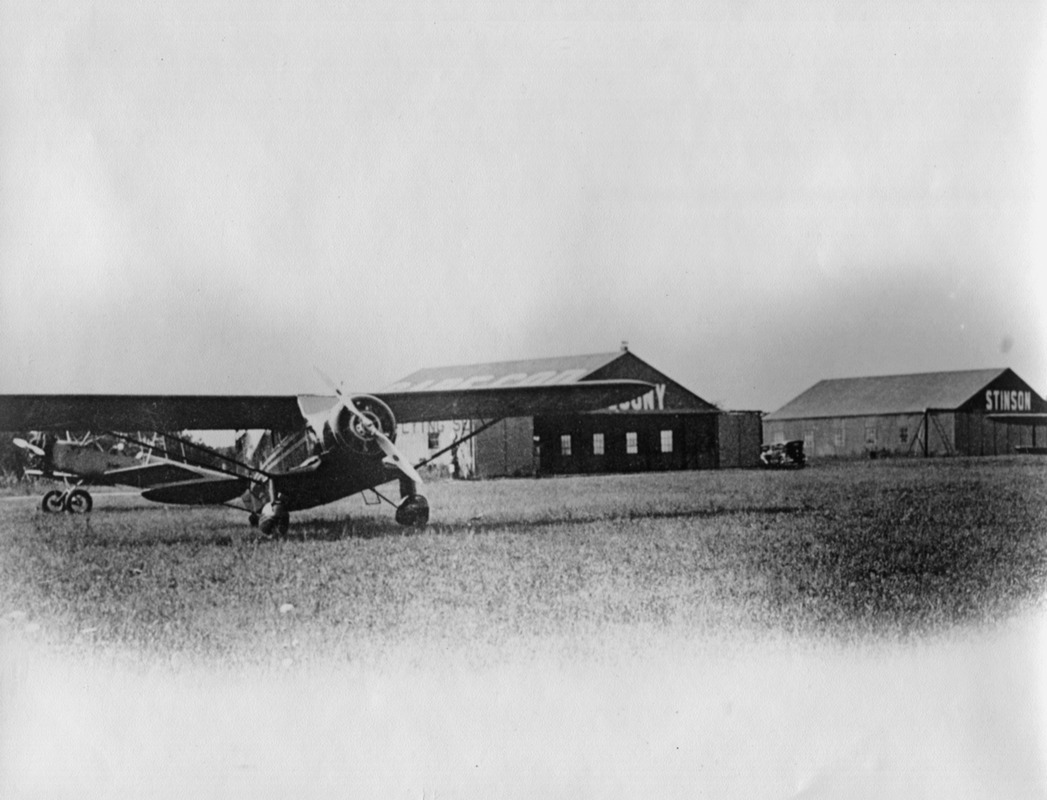 Stinson airplane at Cape Cod Airfield