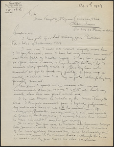 Karl Offer autograph letter signed to Sacco-Vanzetti Defense Committee, San Francisco, Calif., October 4, 1927