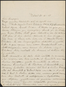 Alessandro Sdolzini autograph letter signed, in Italian, to Sacco-Vanzetti Defense Committee, Detroit, Mich., November 21, 1927