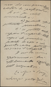 [Armando Borghi] autograph letter, in Italian, [1920-1927]