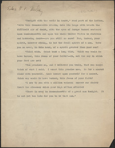 Edna St. Vincent Millay typed document, [Boston, Mass.?, 22 August 1927]