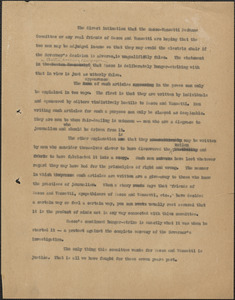 [Sacco-Vanzetti Defense Committee] typed document (copy), [Boston, Mass., 1927?]