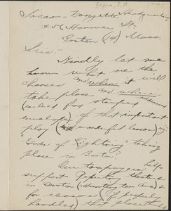 J. M. Regan autograph letter signed to Sacco-Vanzetti Defense Committee, Boston, Mass., [1921-1927]