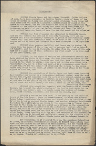 American Federation of Labor typed resolution to Webster Thayer, [1925?]