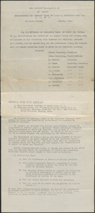 Fur Workers' Union of Boston, Local 30 printed petition (copy) to Citizens National Committee, Boston, Mass., [August 8, 1927]