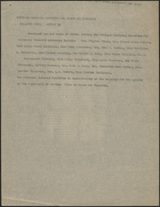 Citizens National Committee for Sacco and Vanzetti press release (copy), [Boston, Mass.], August 21, [1927]